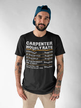 Load image into Gallery viewer, Carpenter Shirt, Carpenter Hourly Rate, Wood Working Labor Rates, Carpentry Cutting Wood Tee
