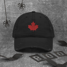 Load image into Gallery viewer, Canada Flag Red Maple Leaf Distressed Dad Hat, Canada Dad Hat, Canada Day Cap, Maple Leaf Hat, Canada Hat
