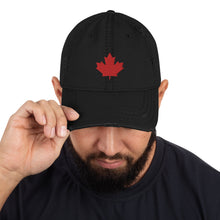 Load image into Gallery viewer, Canada Flag Red Maple Leaf Distressed Dad Hat, Canada Dad Hat, Canada Day Cap, Maple Leaf Hat, Canada Hat
