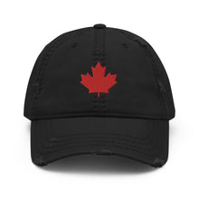 Load image into Gallery viewer, Canada Flag Red Maple Leaf Distressed Dad Hat, Canada Dad Hat, Canada Day Cap, Maple Leaf Hat, Canada Hat
