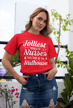 Load image into Gallery viewer, Jolliest Bunch of Nurses This Side of the Nuthouse shirt, jolliest bunch of nurses ugly christmas
