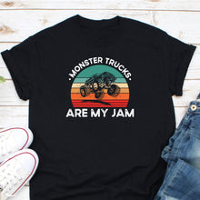 Load image into Gallery viewer, Monster Trucks Are My Jam Shirt, Monster Truck Shirt, Racing Trucks Lover, Vintage Monster Truck Shirt
