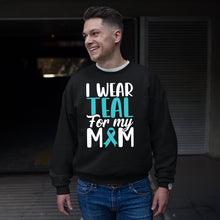 Load image into Gallery viewer, I Wear Teal For My Mom Shirt, Ovarian Cancer Shirt, Teal Cancer Ribbon  Ovarian Cancer Supporter Shirt

