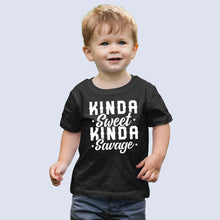 Load image into Gallery viewer, Kinda Sweet Kinda Savage Kids Shirt, Trendy Kids Shirts, Funny Kids Shirts, Hipster Kids Shirt
