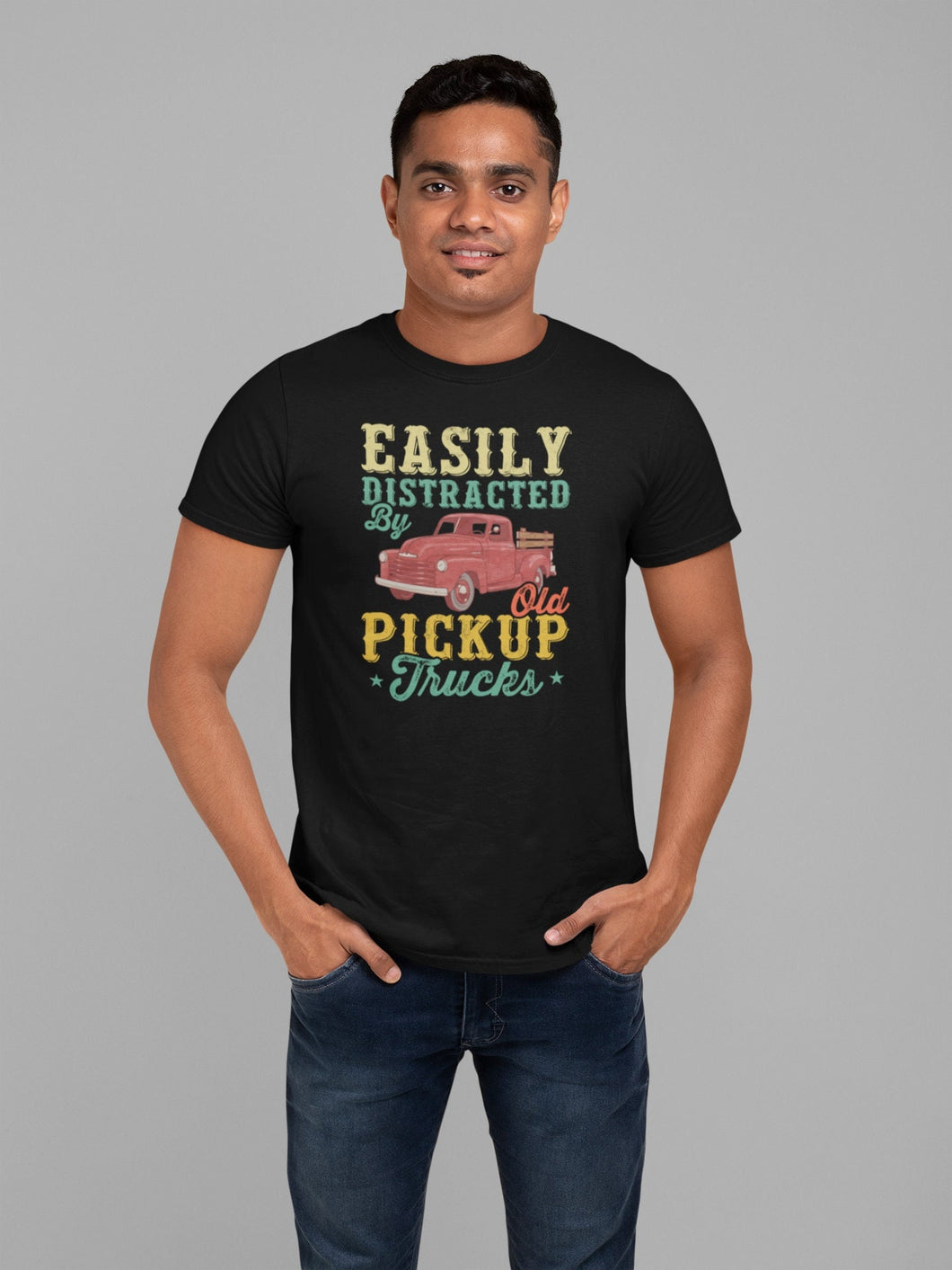 Easily Distracted By Old Pickups Truck Shirt, Trucks Lover Shirt, Truck Driver Shirt, Truck Driving Shirt