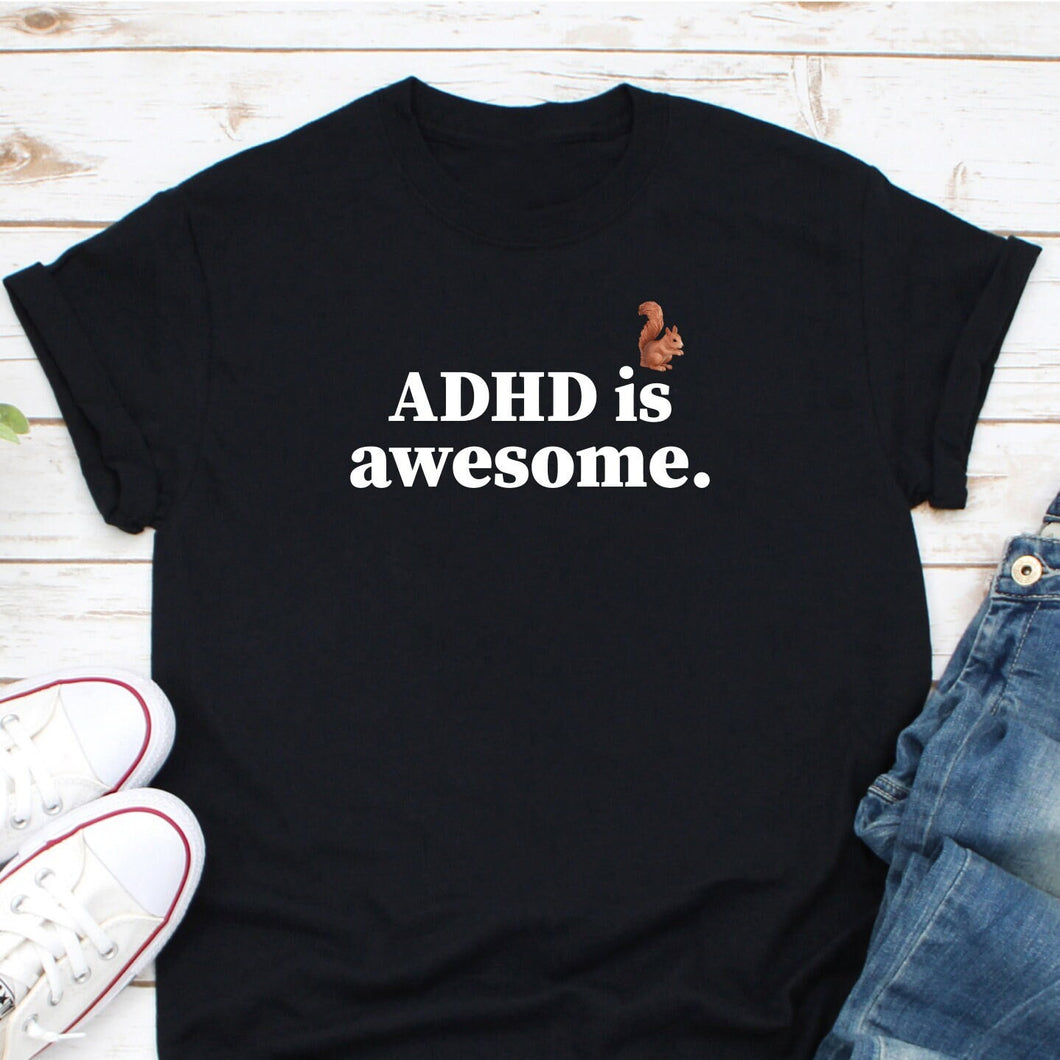 ADHD Is Awesome Squirrel Shirt, Vintage ADHD Shirt, Attention Deficit Hyperactivity Disorder Shirt