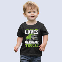 Load image into Gallery viewer, Just A Kid Who Loves Garbage Trucks Shirt for Kids Boy Girl, Garbage Truck Shirt, I Love Garbage Trucks
