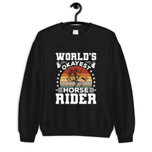 Load image into Gallery viewer, World&#39;s Okayest Horse Rider Shirt, Horse Lover Shirt, Horse Gift, Horseback Riding, Equestrian Gift
