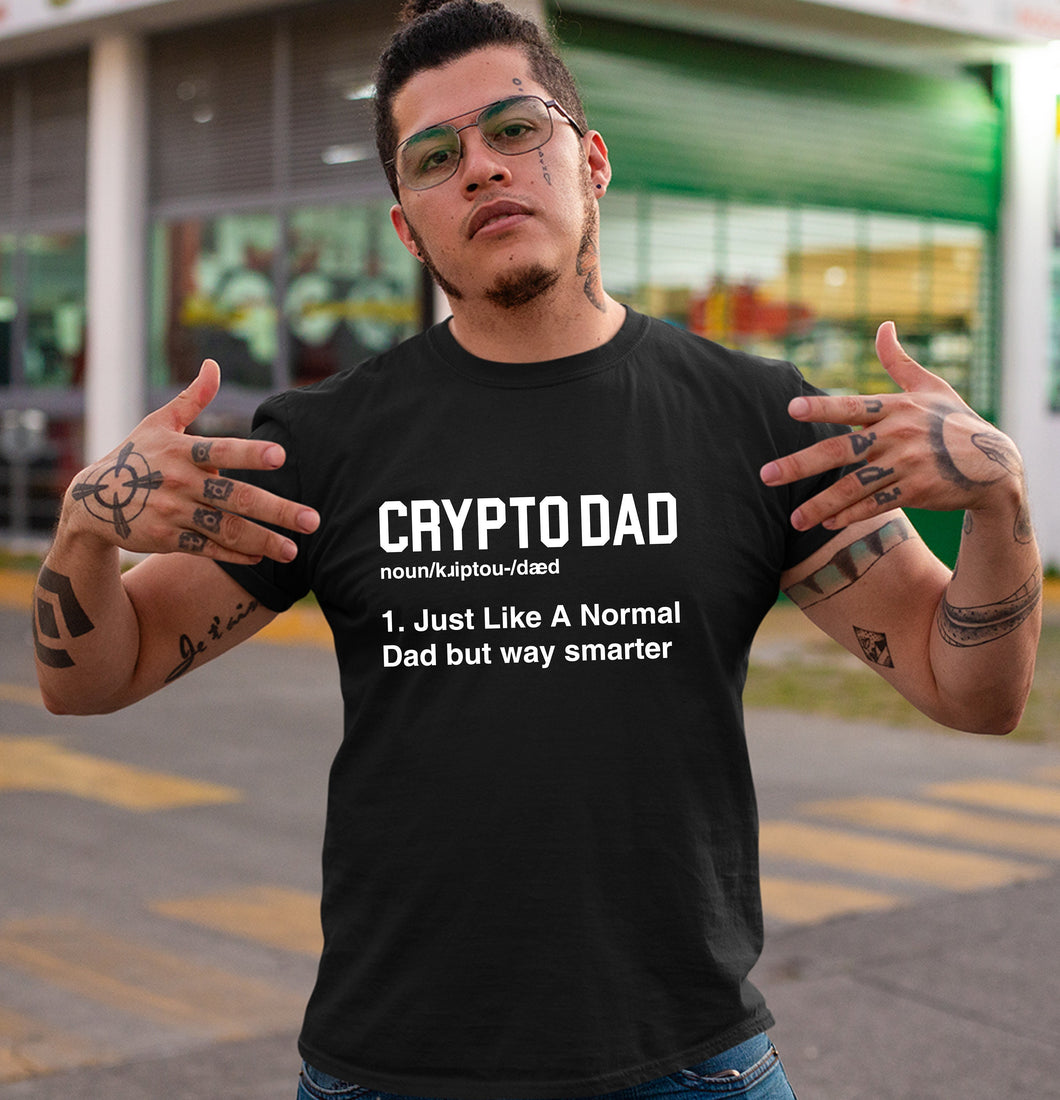 Crypto Dad Like A Normal Dad Shirt, Funny Bitcoin Coin Miner, Crypto Dad Definition Shirt
