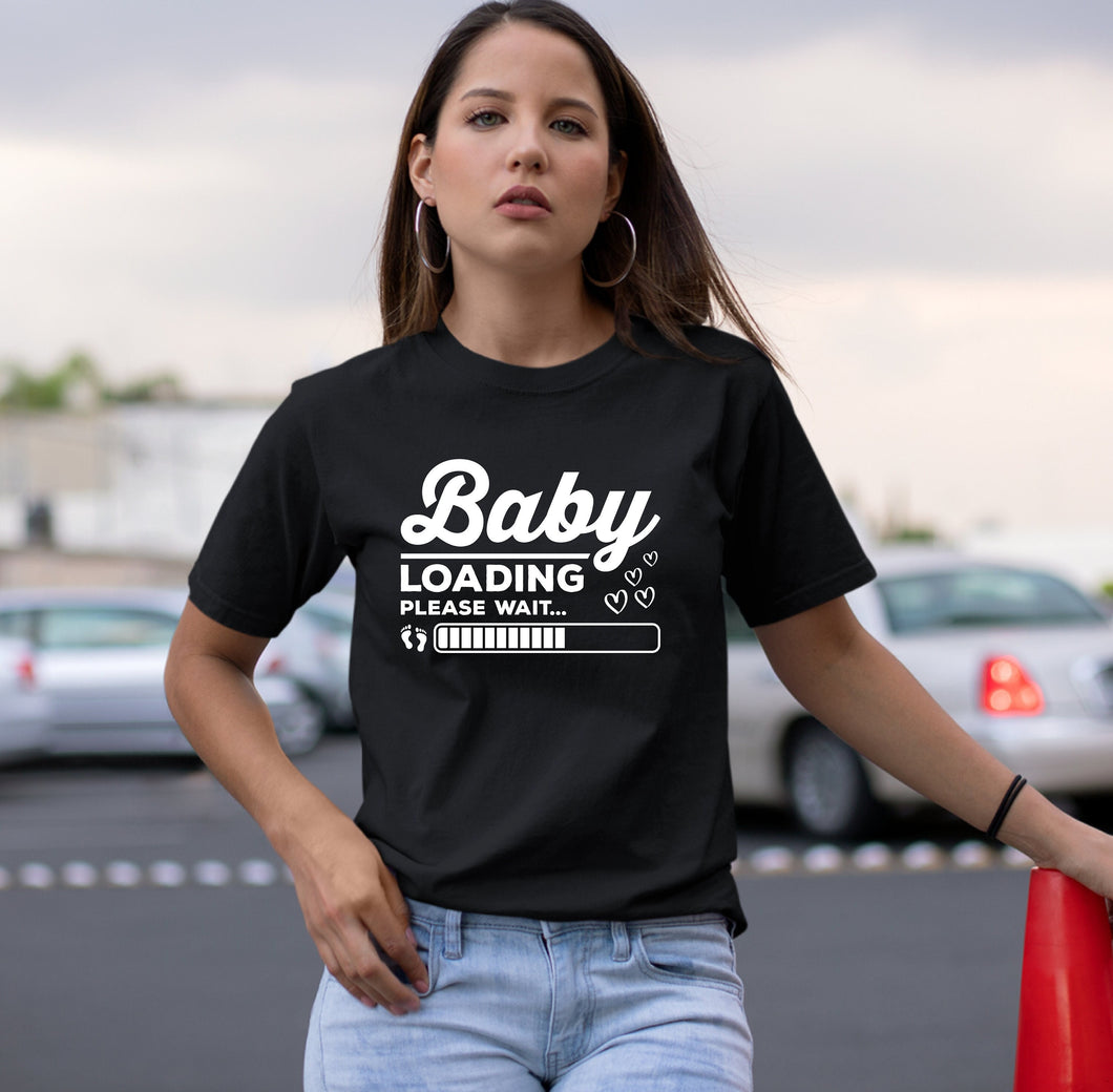 Baby Loading Please Wait Shirt, Funny Pregnant Shirt, Pregnancy Shirt, Mom To Be Shirt, Baby Announcement