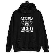 Load image into Gallery viewer, Electrician Wife Shirt Happiness Is A Hot Electrician Shirt, Electrician Valentine&#39;s Day Shirt
