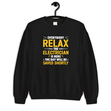 Load image into Gallery viewer, Electrician Work Shirt Everybody Relax The Electrician Here Shirt, Electrician Job Shirt, Electrical Engineer Tee
