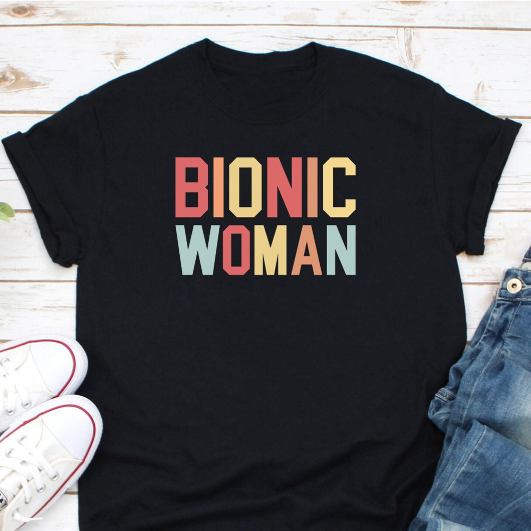 Bionic Woman Shirt, Knee Replacement Surgery, Knee Therapist Surgeon Shirt, Bionic Knee Club Tee