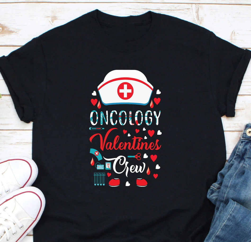 Oncology Valentines Crew Shirt, Nurse Crew Shirt, Nursing Shirt, Nurse Practitioner, Nurse Appreciation