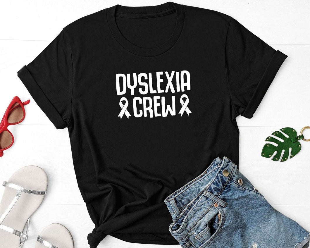 Dyslexia Crew Shirt, Dyslexia Syndrome Shirt, Dyslexia Team Shirt, Dyslexia Teacher Shirt