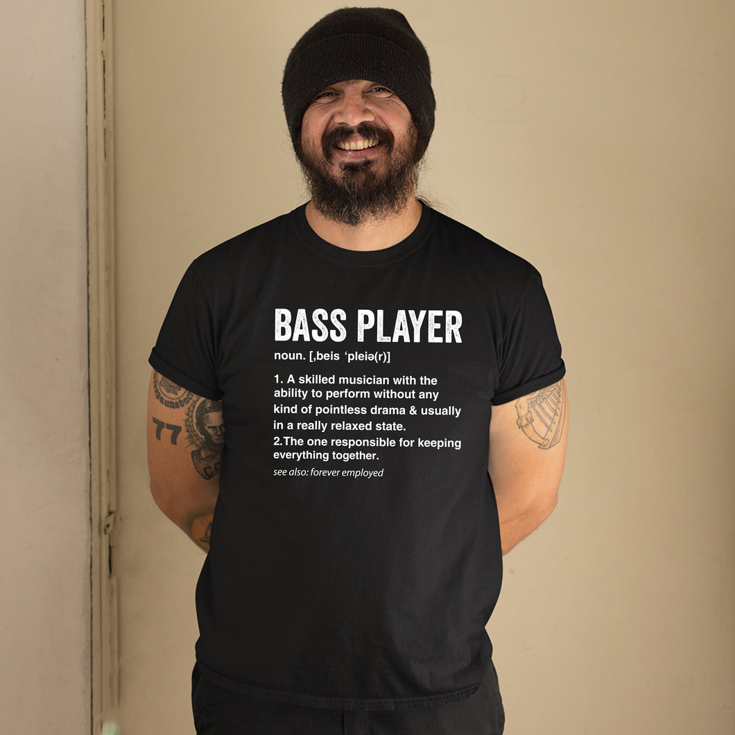 Bass Player Definition Shirt, Playing Bass Guitar, Bass Guitar Player, Musician Music, Bass Guitar Gift