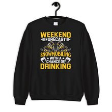 Load image into Gallery viewer, Weekend Forecast Snowmobiling Shirt, Funny Snowmobile Shirt, Snowmobiler Shirt, Snowmobiling Drinking
