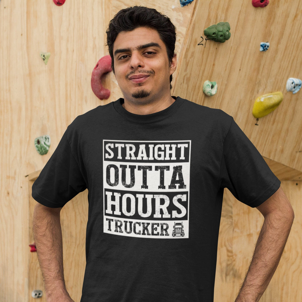 Straight Outta Hours Trucker Shirt, Trucker Shirt, Gift For A Trucker, Truck Driver Tee, Trucker Life