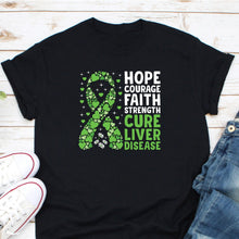 Load image into Gallery viewer, Cure Liver Disease Shirt, Liver Support Squad Shirt, Green Ribbon Shirt, Liver Cancer Warrior
