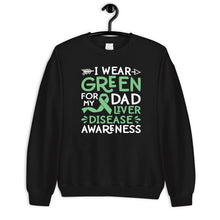 Load image into Gallery viewer, I Wear Green For My Dad Shirt, Liver Disease Shirt, Green Ribbon Shirt, Liver Cancer Warrior
