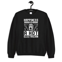 Load image into Gallery viewer, Electrician Wife Shirt Happiness Is A Hot Electrician Shirt, Electrician Valentine&#39;s Day Shirt
