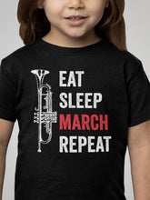 Load image into Gallery viewer, Eat Sleep March Repeat Shirt, Marching Band Gift, It&#39;s Marching Band Season,  Saxophone March Band Shirt
