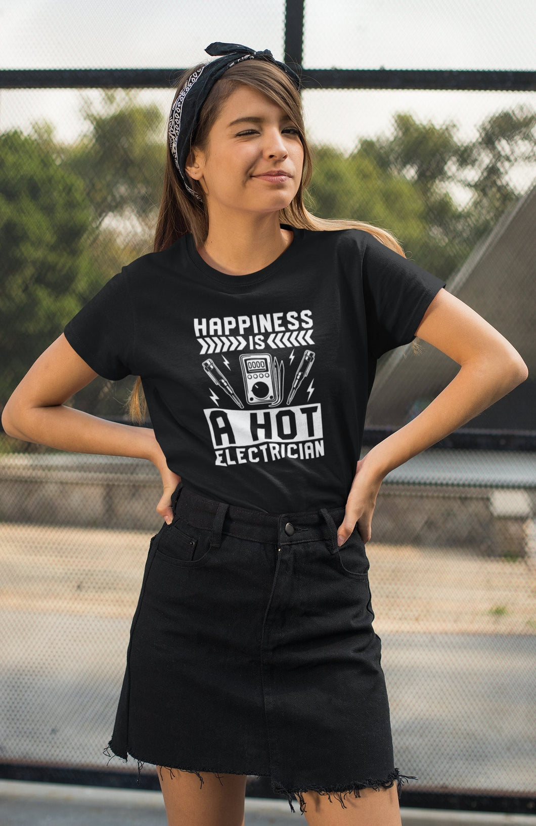 Electrician Wife Shirt Happiness Is A Hot Electrician Shirt, Electrician Valentine's Day Shirt