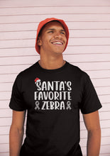 Load image into Gallery viewer, Santa&#39;s Favorite Zebra Christmas Shirt, EDS Christmas Holiday Shirt, Rare Disease Gift, Ugly Christmas
