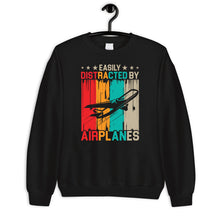 Load image into Gallery viewer, Easily Distracted by Airplanes, Pilot Shirt, Gift for Airplane Lover, Aviation Shirt, Aviator Shirt
