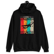 Load image into Gallery viewer, Easily Distracted by Airplanes, Pilot Shirt, Gift for Airplane Lover, Aviation Shirt, Aviator Shirt
