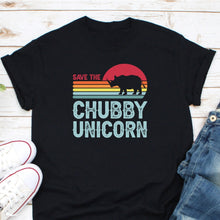 Load image into Gallery viewer, Save the Chubby Unicorns Shirt, Vintage Rhino Shirt, Safari Shirt, Funny Unicorn Shirt, Rhinoceros Shirt
