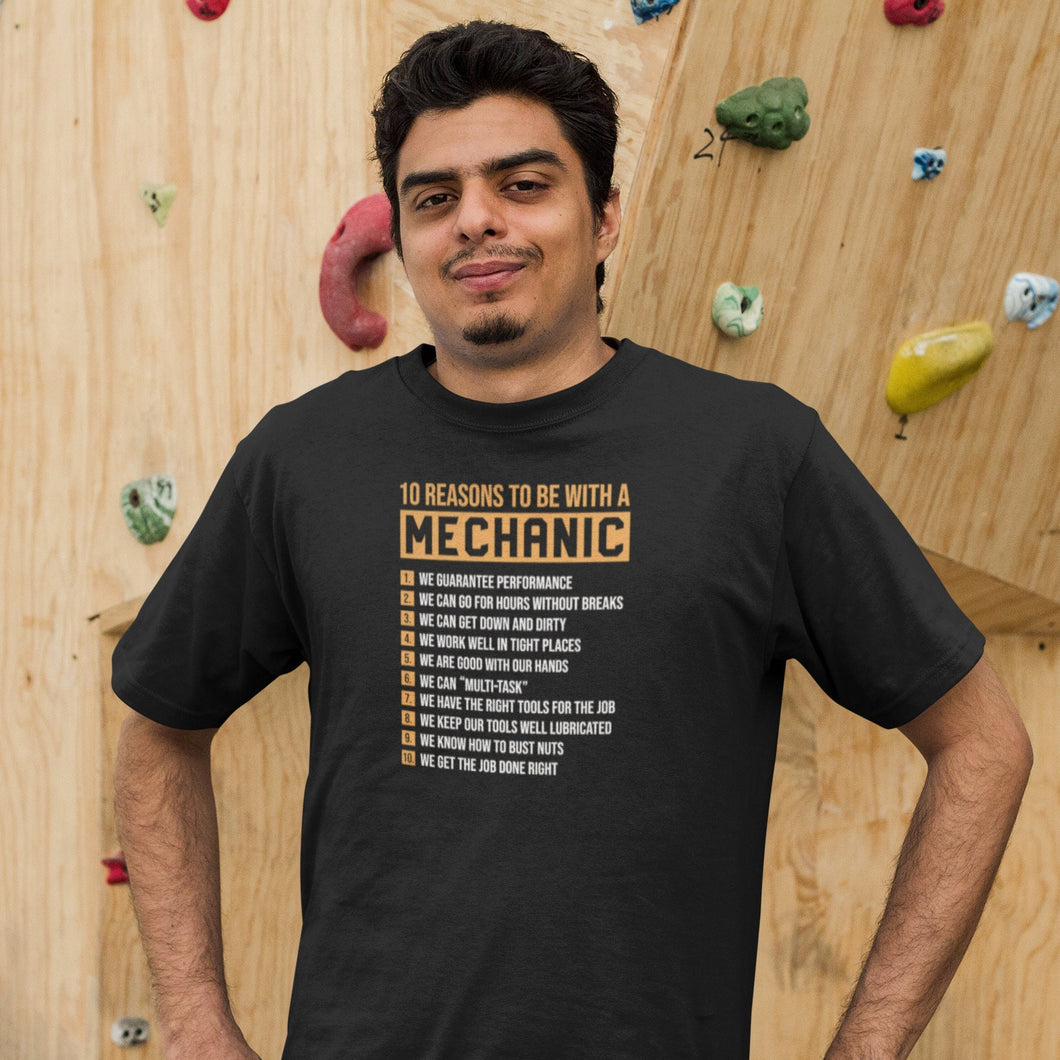 Mechanic T Shirt, Funny Automotive and Car Mechanic Tee, 10 Reasons To Be A Mechanic Shirt