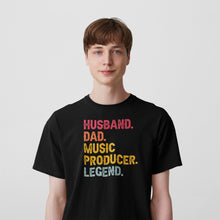 Load image into Gallery viewer, Husband Dad Music Producer Legend Shirt, Making Beats Shirt, Beat Maker Shirt, Guitar Dad Ever Shirt
