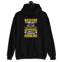 Load image into Gallery viewer, Weekend Forecast Snowmobiling Shirt, Funny Snowmobile Shirt, Snowmobiler Shirt, Snowmobiling Drinking
