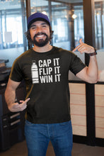 Load image into Gallery viewer, Cap It Flip It Win It Shirt, Funny Bottle Flipping Game Kids, Bottle Flip Champion Shirt
