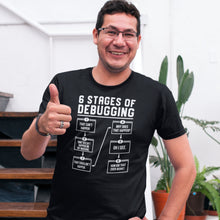 Load image into Gallery viewer, 6 Stages Of Debugging Shirt, Software Engineer Gift, Computer Nerd Shirt, Code Debug Tee
