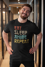 Load image into Gallery viewer, Eat Sleep Anime Repeat Shirt, Cool Anime Shirt, Gift for Anime Lover, Anime Fan Gift, Anime Otaku Shirt
