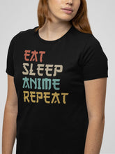 Load image into Gallery viewer, Eat Sleep Anime Repeat Shirt, Cool Anime Shirt, Gift for Anime Lover, Anime Fan Gift, Anime Otaku Shirt
