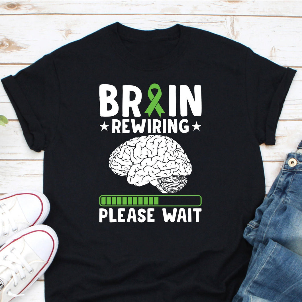 Brain Rewiring Please Wait Shirt, Traumatic Brain Injury Shirt, TBI Warrior Shirt, Brain Surgery Tee