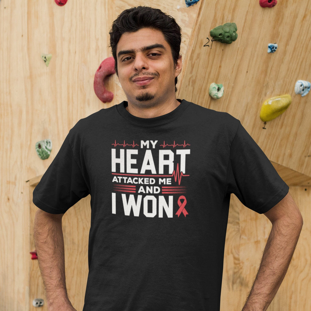 My Heart Attacked Me And I Won Shirt, Hearts Beating Shirt, Heart Disease Shirt, Heart Warrior Tee
