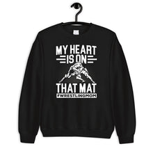 Load image into Gallery viewer, My Heart Is On That Mat Wrestling Mom Shirt, Wrestling Shirt, Wrestler Mom Life Tee, Wrestler Gift
