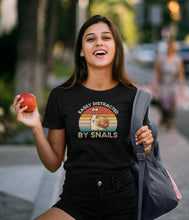 Load image into Gallery viewer, Easily Distracted by Snails Shirt Kids Men Women, Garden Snail Shirt, Land Snail Shirt
