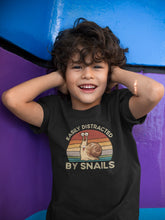 Load image into Gallery viewer, Easily Distracted by Snails Shirt Kids Men Women, Garden Snail Shirt, Land Snail Shirt
