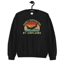 Load image into Gallery viewer, Easily Distracted by Airplanes, Pilot Shirt, Gift for Airplane Lover, Aviation Shirt, Aviator Shirt

