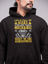 Load image into Gallery viewer, Funny Mechanic Shirt, Life Is Full Of Risks Telling This Mechanic Shirt, Mechanic Gift, Mechanic Job Shirt
