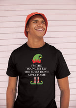 Load image into Gallery viewer, I&#39;m The Youngest Elf The Rules Don&#39;t Apply To Me Shirt, Youngest Christmas Elf Shirt
