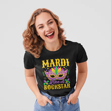 Load image into Gallery viewer, Mardi Like A Rockstar Shirt, Mardi Gras Gift, Fat Tuesday Shirt, Mardi Gras Carnival Lover Shirt
