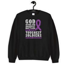 Load image into Gallery viewer, God Gave His Hardest Battles To His Toughest Soldiers Shirt, Epilepsy Warrior Shirt, Epilepsy Supporter
