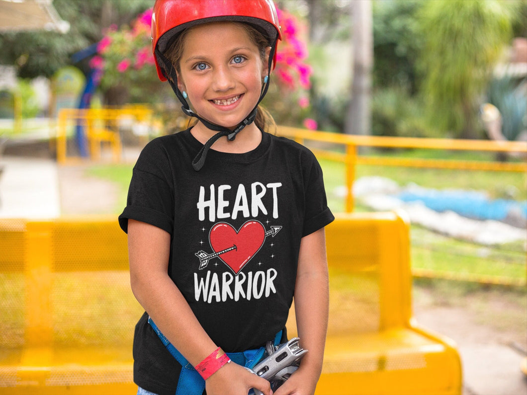 Heart Warrior Kids Shirt, CHD Awareness Shirt, Cardiomyopathy Shirt, Heart Red Ribbon Kids