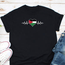 Load image into Gallery viewer, Jordan Shirt, Jordan Heart Flag Shirt, Jordan Map Shirt, Jordan Pride Shirt, Jordan Travel Shirt
